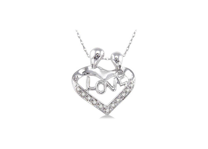 Rhodium Plated | CZ Studded Pendants